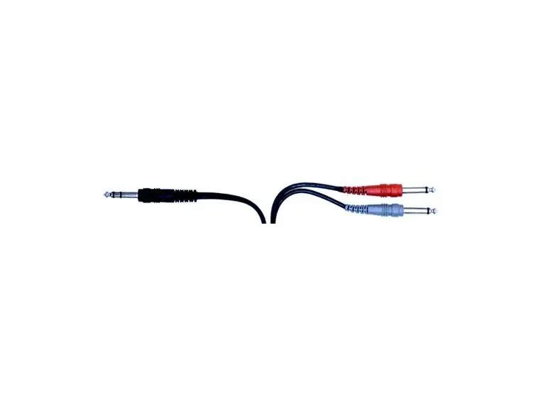 Hosa STP202 Send/return kabel Stereo jack/2x mono jack,2m 